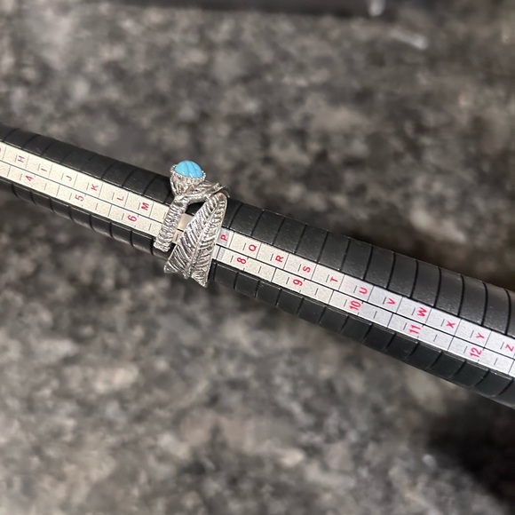 Vintage Style Silver & Turquoise Rings. - Picture 4 of 9